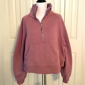 Lululemon scuba oversized funnel-neck half zip XL/XXL. Color: Twilight Rose.